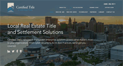 Desktop Screenshot of certifiedtitlecorp.com